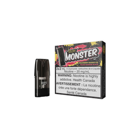 STLTH MONSTER Pods Strawberry Mango Ice - Online Vape Shop Canada - Quebec and BC Shipping Available