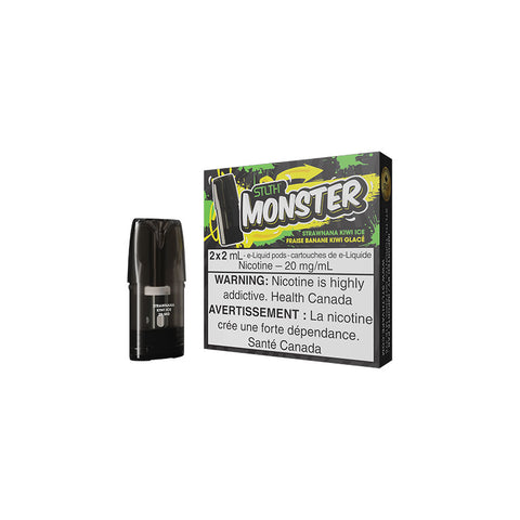 STLTH MONSTER Pods Strawnana Kiwi Ice - Online Vape Shop Canada - Quebec and BC Shipping Available