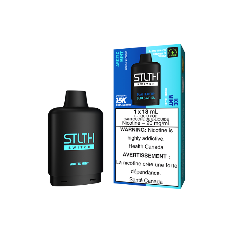 STLTH Switch 15K Pod - Arctic Mint and Ice Mint - Online Vape Shop Canada - Quebec and BC Shipping Available