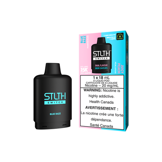 STLTH Switch 15K Pod - Blue Razz and Juicy Peach - Online Vape Shop Canada - Quebec and BC Shipping Available