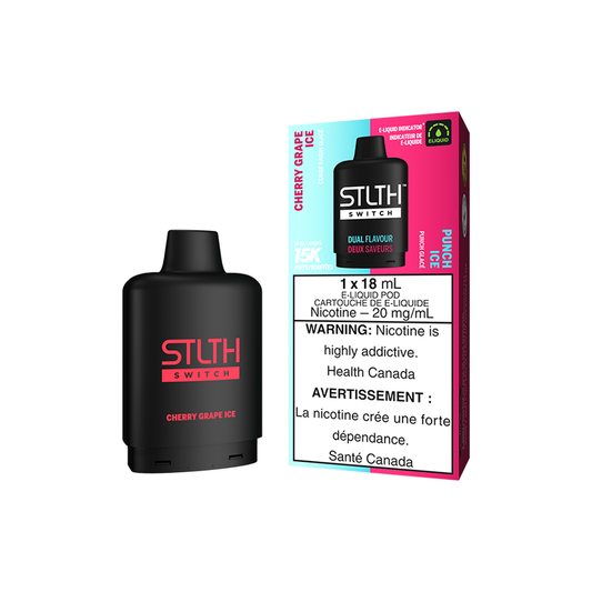 STLTH Switch 15K Pod - Cherry Grape Ice and Punch Ice - Online Vape Shop Canada - Quebec and BC Shipping Available