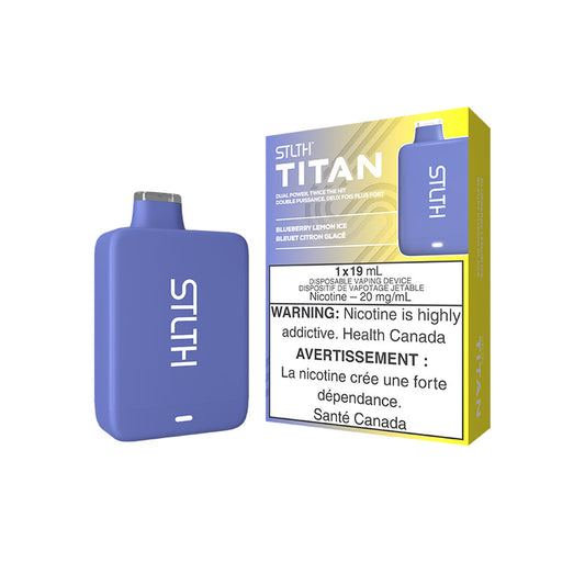 STLTH Titan 10K Blueberry Lemon Ice Disposable Vape - Online Vape Shop Canada - Quebec and BC Shipping Available