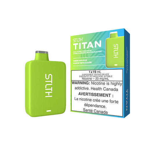 STLTH Titan 10K Green Apple Ice Disposable Vape - Online Vape Shop Canada - Quebec and BC Shipping Available