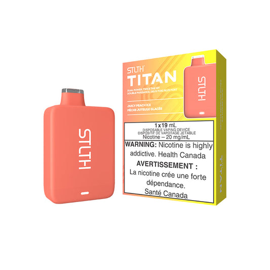 STLTH Titan 10K Juicy Peach Ice Disposable Vape - Online Vape Shop Canada - Quebec and BC Shipping Available