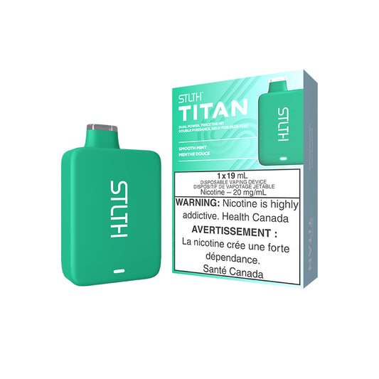 STLTH Titan 10K Smooth Mint Disposable Vape - Online Vape Shop Canada - Quebec and BC Shipping Available