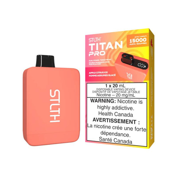 Stlth Titan Pro 15K Disposable Vape - Apple Citrus Ice - Online Vape Shop Canada - Quebec and BC Shipping Available