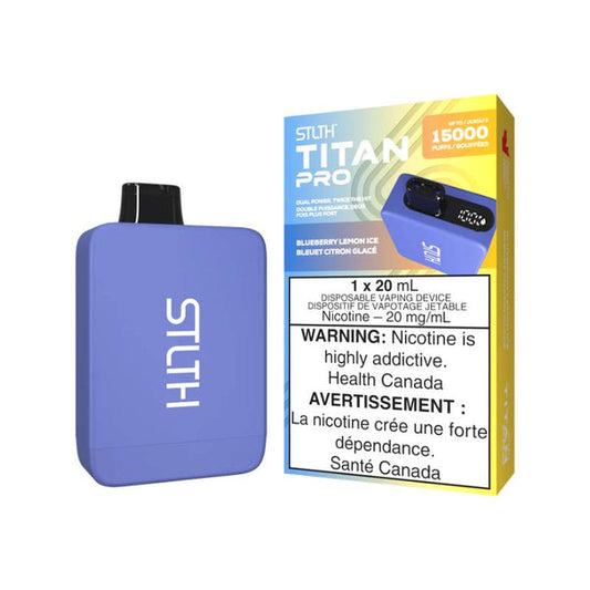 Stlth Titan Pro 15K Disposable Vape - Blueberry Lemon Ice - Online Vape Shop Canada - Quebec and BC Shipping Available