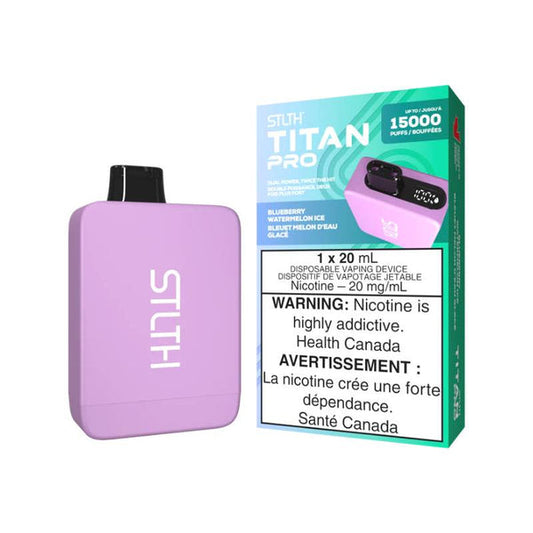 Stlth Titan Pro 15K Disposable Vape - Blueberry Watermelon Ice - Online Vape Shop Canada - Quebec and BC Shipping Available