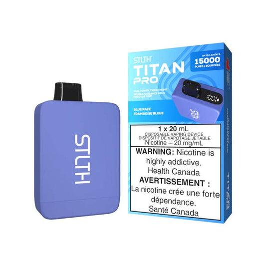 Stlth Titan Pro 15K Disposable Vape - Blue Razz - Online Vape Shop Canada - Quebec and BC Shipping Available