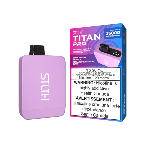 Stlth Titan Pro 15K Disposable Vape - Double Berry Twist Ice - Online Vape Shop Canada - Quebec and BC Shipping Available