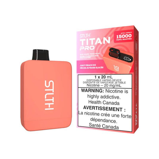 Stlth Titan Pro 15K Disposable Vape - Juicy Peach Ice - Online Vape Shop Canada - Quebec and BC Shipping Available