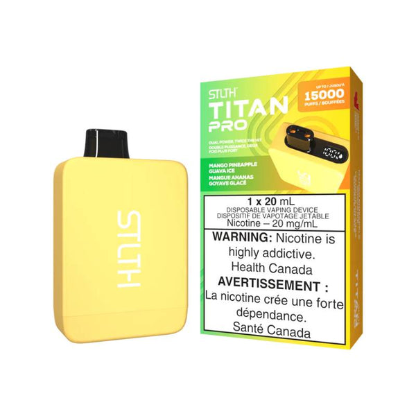 Stlth Titan Pro 15K Disposable Vape - Mango Pineapple Guava Ice - Online Vape Shop Canada - Quebec and BC Shipping Available