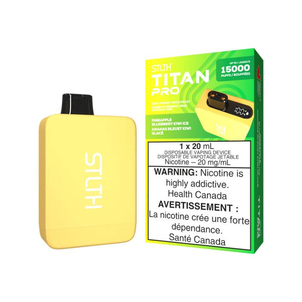 Stlth Titan Pro 15K Disposable Vape - Pineapple Blueberry Kiwi Ice - Online Vape Shop Canada - Quebec and BC Shipping Available