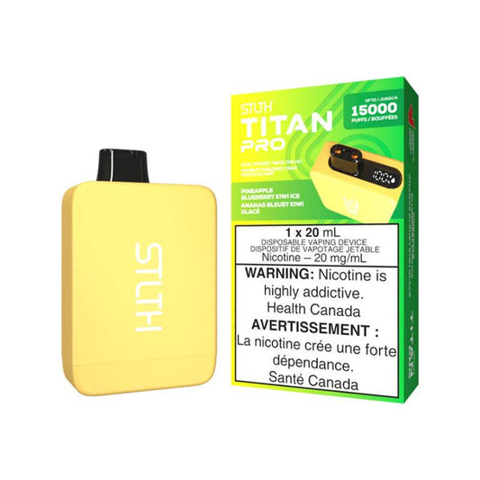 Stlth Titan Pro 15K Disposable Vape - Pineapple Blueberry Kiwi Ice - Online Vape Shop Canada - Quebec and BC Shipping Available