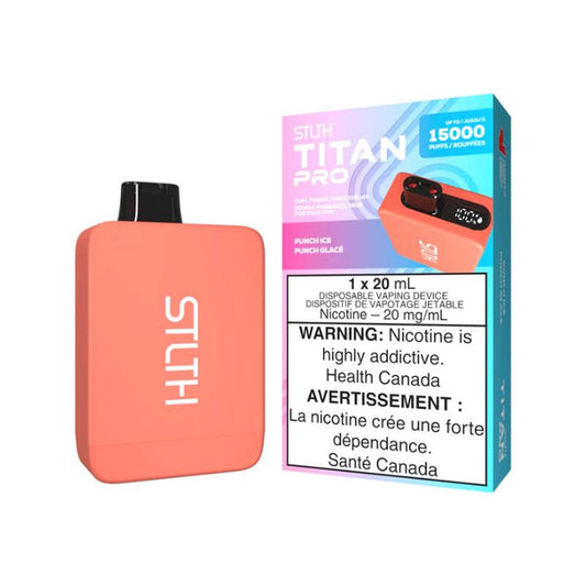 Stlth Titan Pro 15K Disposable Vape - Punch Ice - Online Vape Shop Canada - Quebec and BC Shipping Available