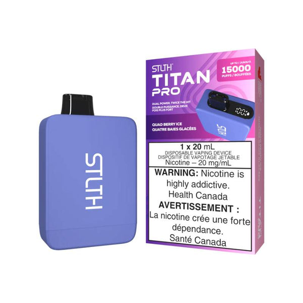 Stlth Titan Pro 15K Disposable Vape - Quad Berry Ice - Online Vape Shop Canada - Quebec and BC Shipping Available