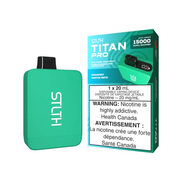 Stlth Titan Pro 15K Disposable Vape - Spearmint - Online Vape Shop Canada - Quebec and BC Shipping Available