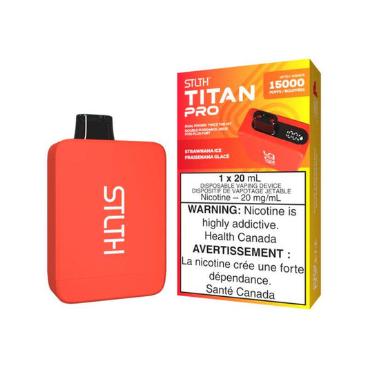 Stlth Titan Pro 15K Disposable Vape - Strawnana Ice - Online Vape Shop Canada - Quebec and BC Shipping Available