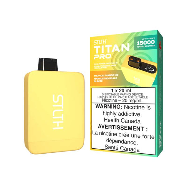 Stlth Titan Pro 15K Disposable Vape - Tropical Mango Ice - Online Vape Shop Canada - Quebec and BC Shipping Available