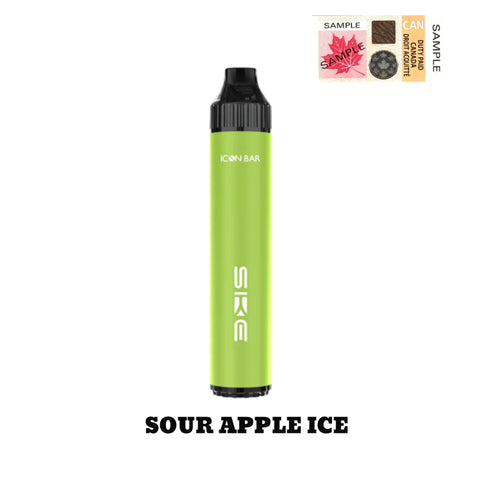 Icon Bar Sour Apple Ice Disposable Vape - Online Vape Shop Canada - Quebec and BC Shipping Available