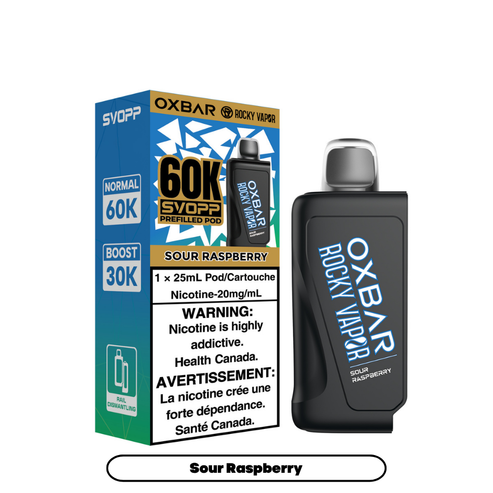 Rocky Vapor Svopp 60K Pro Pods - Sour Raspberry
