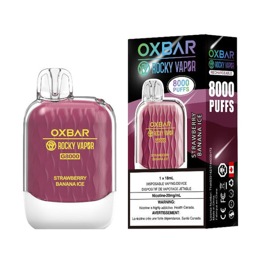 Ox Bar G8000 Strawberry Banana Ice Disposable Vape - Online Vape Shop Canada - Quebec and BC Shipping Available