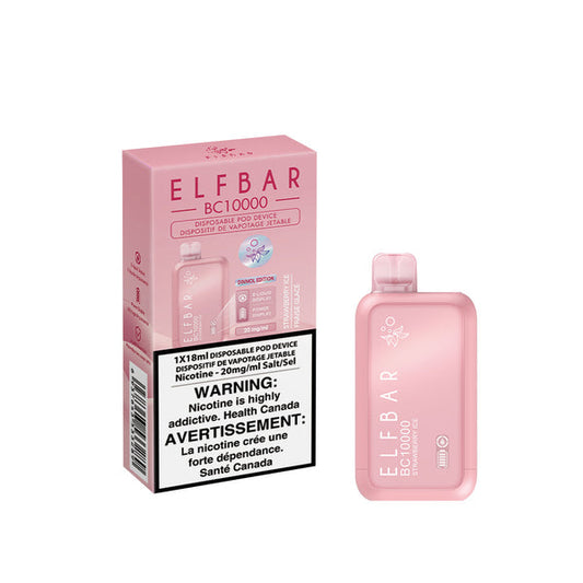 Elf Bar BC10000 Strawberry Ice Disposable Vape - - Online Vape Shop Canada - Quebec and BC Shipping Available