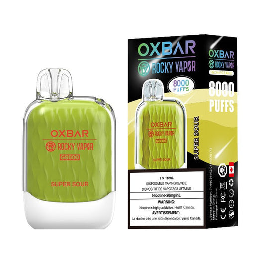 Ox Bar G8000 Super Sour Disposable Vape - Online Vape Shop Canada - Quebec and BC Shipping Available