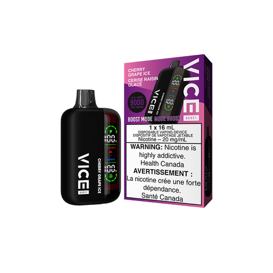 Vice Boost Cherry Grape Ice Disposable Vape - Online Vape Shop Canada - Quebec and BC Shipping Available