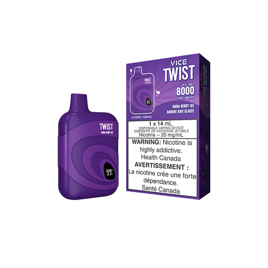 Vice Twist 8000 Nana Berry Ice Disposable Vape - Online Vape Shop Canada - Quebec and BC Shipping Available