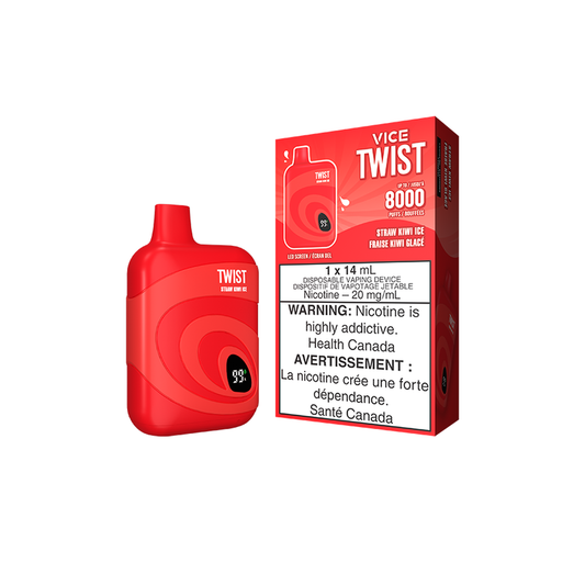 Vice Twist 8000 Straw Kiwi Ice Disposable Vape - Online Vape Shop Canada - Quebec and BC Shipping Available