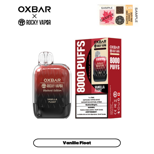 Ox Bar G8000 Vanilla Float Disposable Vape - Online Vape Shop Canada - Quebec and BC Shipping Available