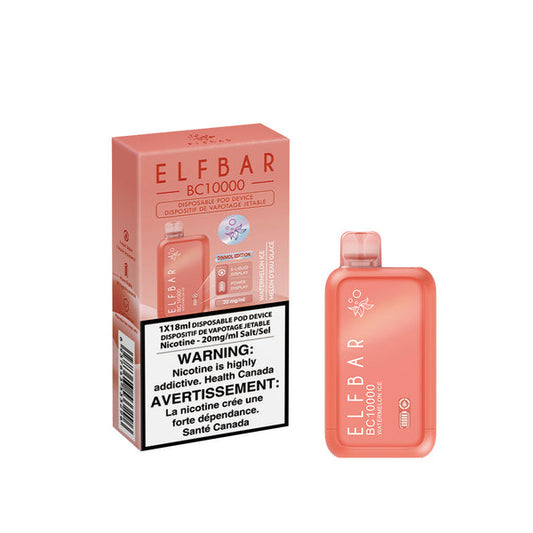 Elf Bar BC10000 Watermelon Ice Disposable Vape - - Online Vape Shop Canada - Quebec and BC Shipping Available