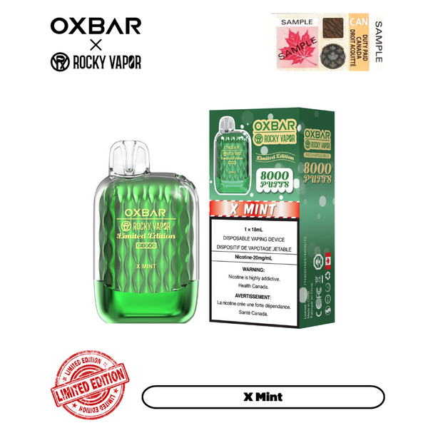 Ox Bar G8000 X Mint Disposable Vape – Infinite Vapes Canada