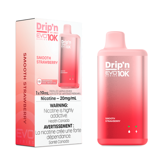 Envi Drip'n EVO 10K Smooth Strawberry Disposable Vape