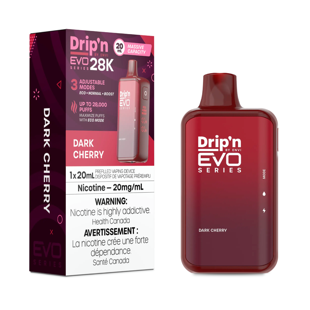 Drip'n EVO 28K Disposable Vape - Dark Cherry