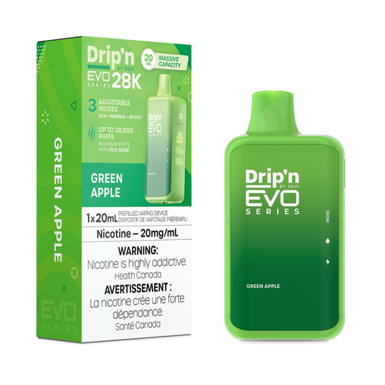 Drip'n EVO 28K Disposable Vape - Green Apple