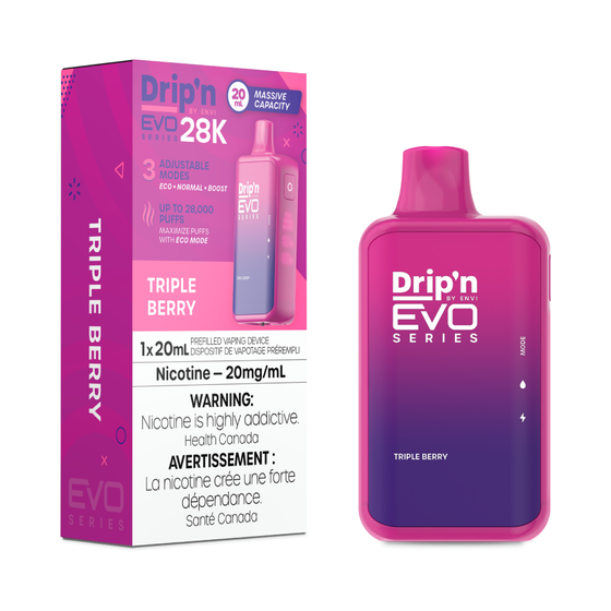 Drip'n EVO 28K Disposable Vape - Triple Berry