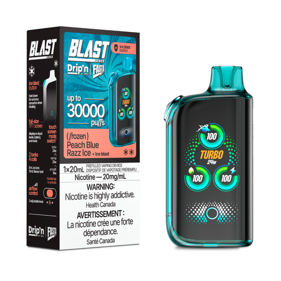 Drip'n Fasta Blast 30K - Peach Blue Razz Ice