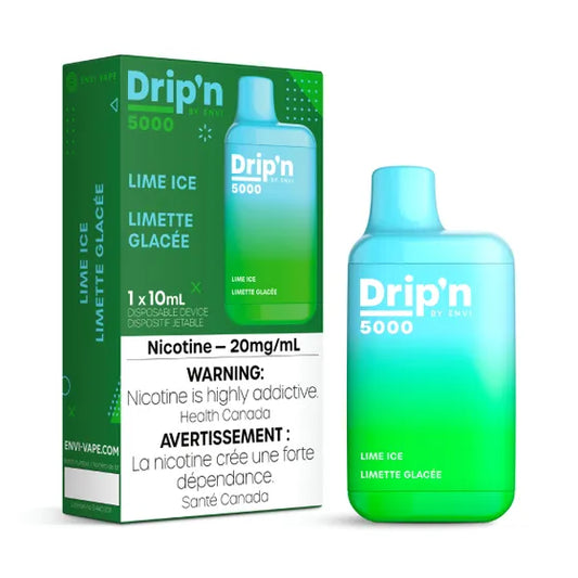 Drip'n by Envi Lime Ice Disposable Vape - Online Vape Shop Canada - Quebec and BC Shipping Available