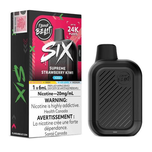 Flavour Beast Six 6ML - Supreme Strawberry Kiwi Iced