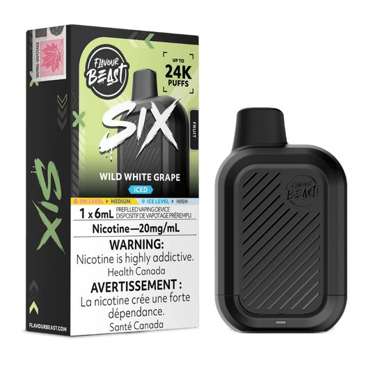 Flavour Beast Six 6ML - Wild White Grape Iced