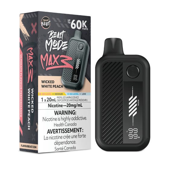 Flavour Beast Beast Mode Max 3 60K - Wicked White Peach