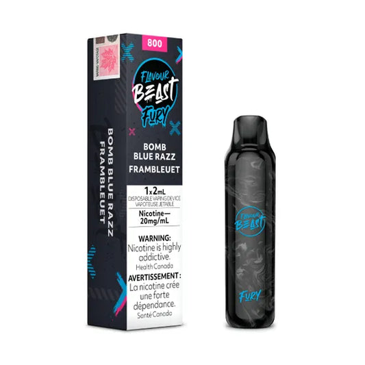 Flavour Beast Fury Bomb Blue Razz Disposable Vape - Online Vape Shop Canada - Quebec and BC Shipping Available