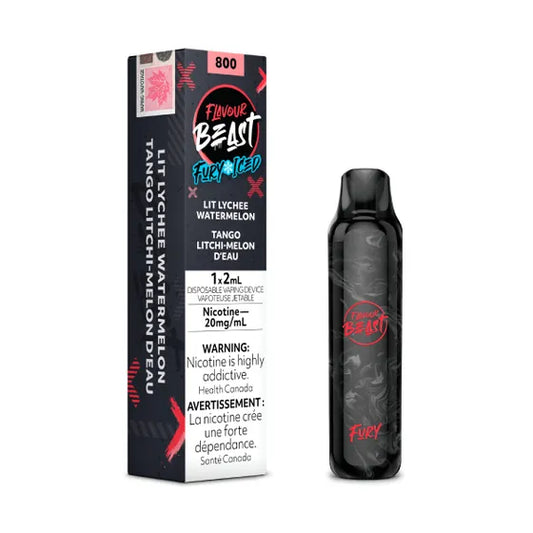 Flavour Beast Fury Lit Lychee Watermelon Iced Disposable Vape - Online Vape Shop Canada - Quebec and BC Shipping Available