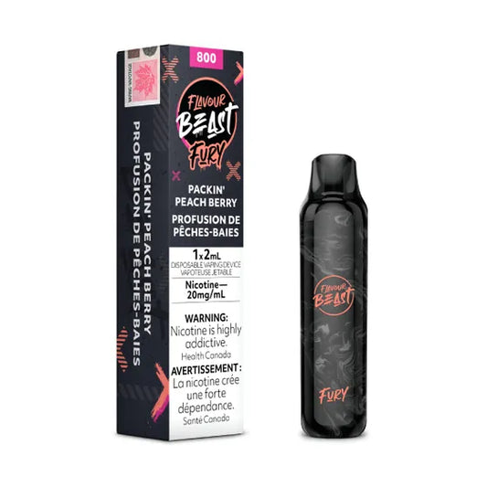 Flavour Beast Fury Packin' Peach Berry Disposable Vape - Online Vape Shop Canada - Quebec and BC Shipping Available