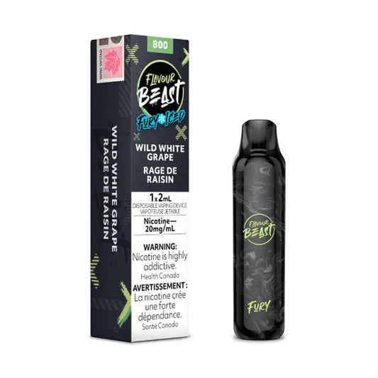 Flavour Beast Fury Wild White Grape Iced Disposable Vape - Online Vape Shop Canada - Quebec and BC Shipping Available
