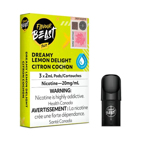 Flavour Beast Dreamy Lemon Delight S Pods - Online Vape Shop Canada - Quebec and BC Shipping Available