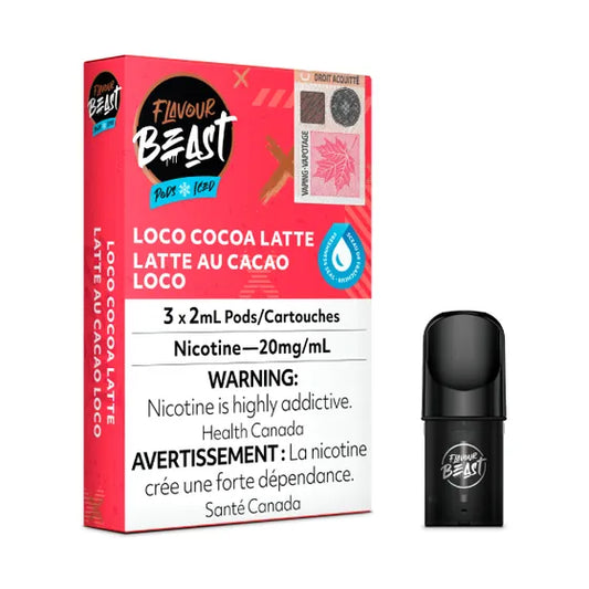 Flavour Beast Loco Cocoa Latte S Pods - Online Vape Shop Canada - Quebec and BC Shipping Available