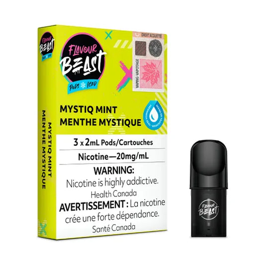 Flavour Beast Mystiq Mint S Pods - Online Vape Shop Canada - Quebec and BC Shipping Available